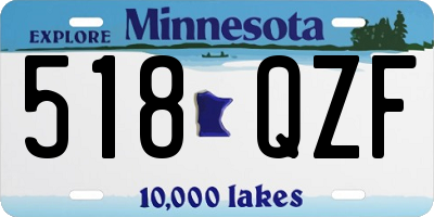 MN license plate 518QZF