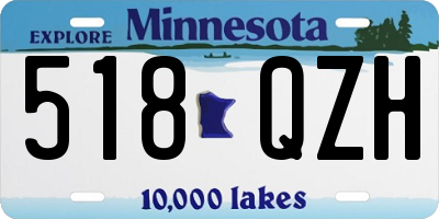 MN license plate 518QZH