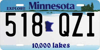 MN license plate 518QZI