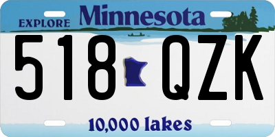 MN license plate 518QZK