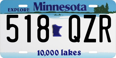 MN license plate 518QZR