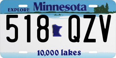 MN license plate 518QZV