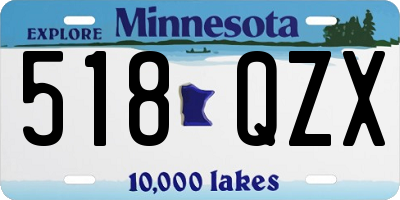 MN license plate 518QZX