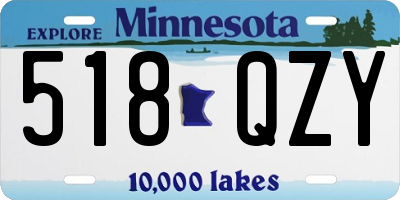 MN license plate 518QZY