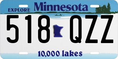 MN license plate 518QZZ