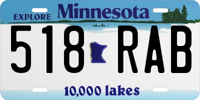 MN license plate 518RAB