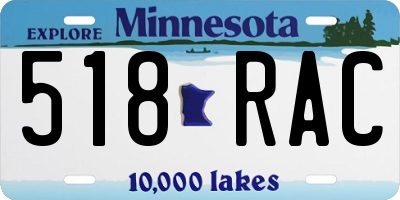 MN license plate 518RAC