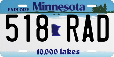 MN license plate 518RAD