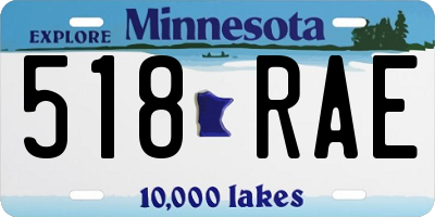 MN license plate 518RAE