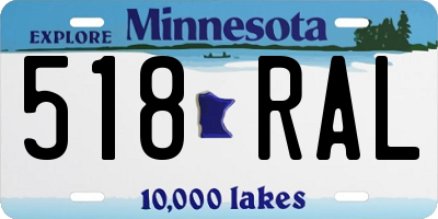 MN license plate 518RAL