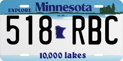 MN license plate 518RBC