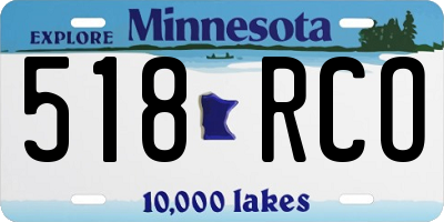 MN license plate 518RCO