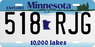 MN license plate 518RJG
