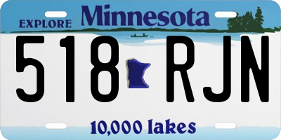 MN license plate 518RJN