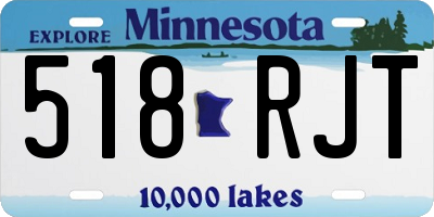 MN license plate 518RJT