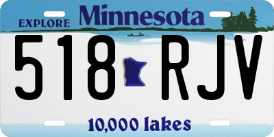 MN license plate 518RJV