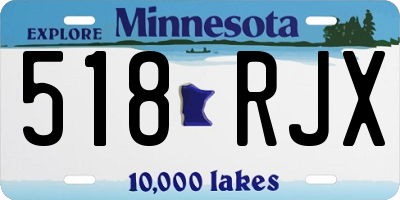 MN license plate 518RJX