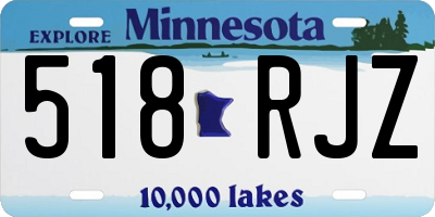 MN license plate 518RJZ