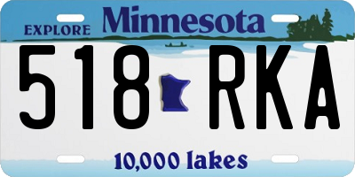 MN license plate 518RKA