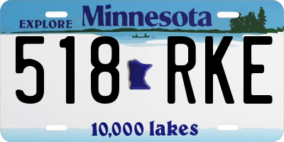 MN license plate 518RKE