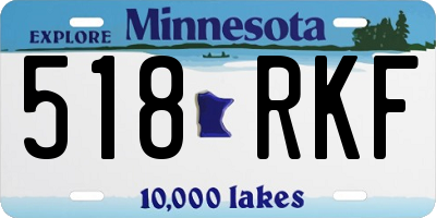 MN license plate 518RKF