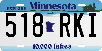 MN license plate 518RKI