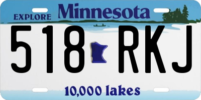MN license plate 518RKJ