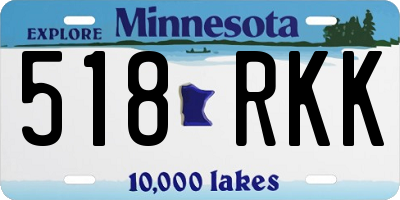 MN license plate 518RKK