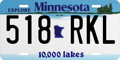 MN license plate 518RKL