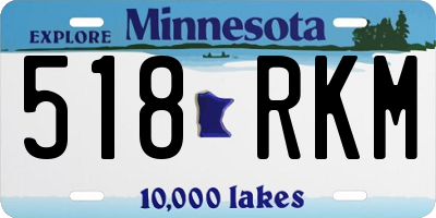 MN license plate 518RKM