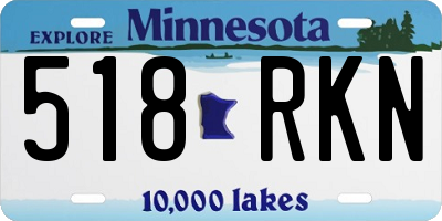 MN license plate 518RKN