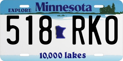 MN license plate 518RKO