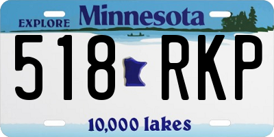 MN license plate 518RKP