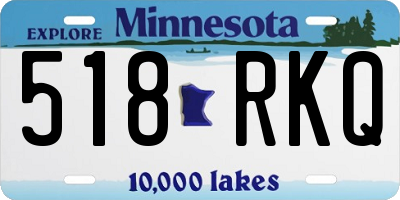 MN license plate 518RKQ