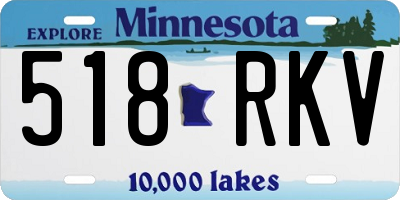 MN license plate 518RKV