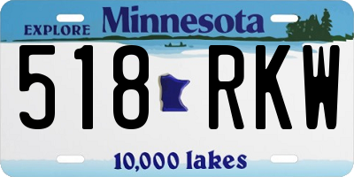 MN license plate 518RKW
