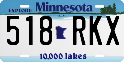 MN license plate 518RKX