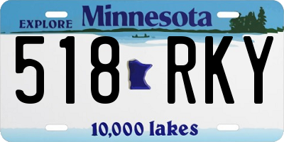 MN license plate 518RKY