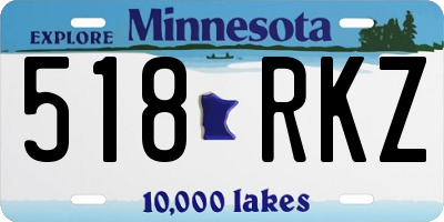 MN license plate 518RKZ