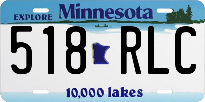 MN license plate 518RLC