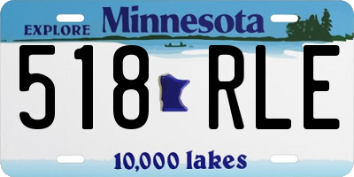 MN license plate 518RLE