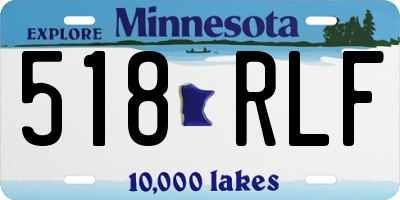 MN license plate 518RLF