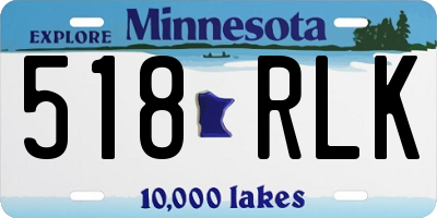 MN license plate 518RLK