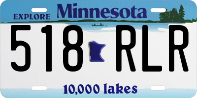 MN license plate 518RLR