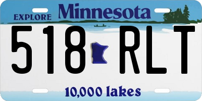 MN license plate 518RLT