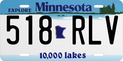 MN license plate 518RLV