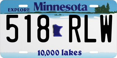 MN license plate 518RLW