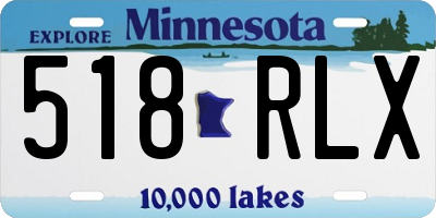 MN license plate 518RLX