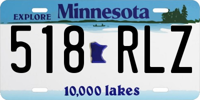 MN license plate 518RLZ