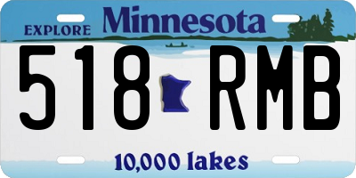 MN license plate 518RMB